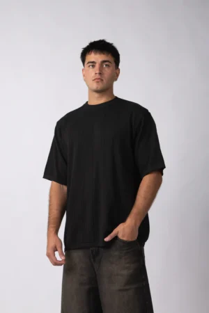 REMERA TEJIDA VITO NEGRA