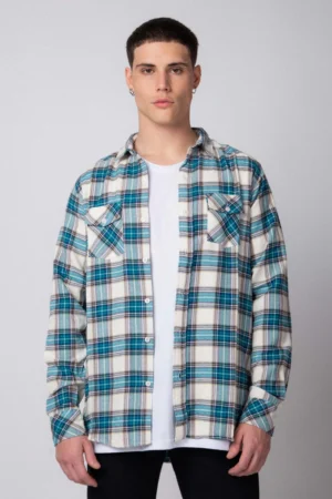 CAMISA HOLLAN TURQUESA CUADRILLE