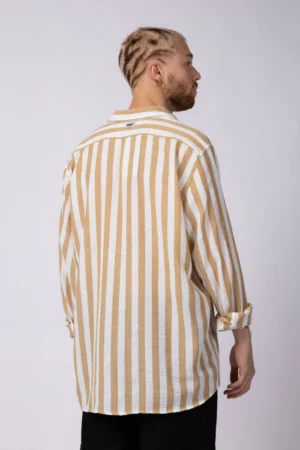 Alternative view of CAMISA LINO DRAM BEIGE
