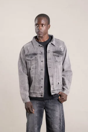 CAMPERA JEANS GRIS