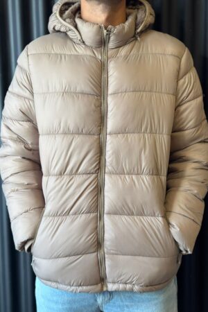 CAMPERA C/PIEL BEIGE