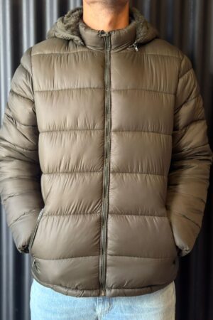 CAMPERA C/PIEL VERDE