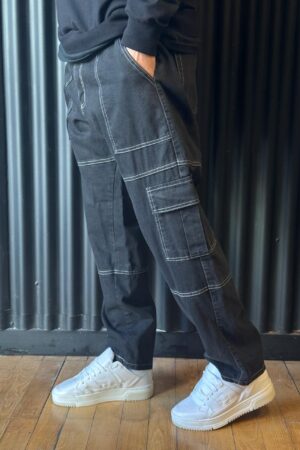 Alternative view of JEANS CARGO NEGRO COSTURA