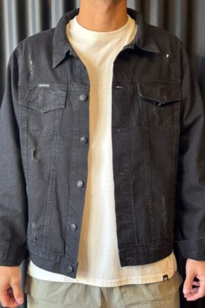 CAMPERA JEANS BLACK ROT