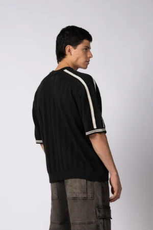 Alternative view of REMERA TEJIDA SPORT NEGRA