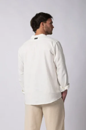 Alternative view of CAMISA MANGA LARGA MAO LINO DEKO BLANCA