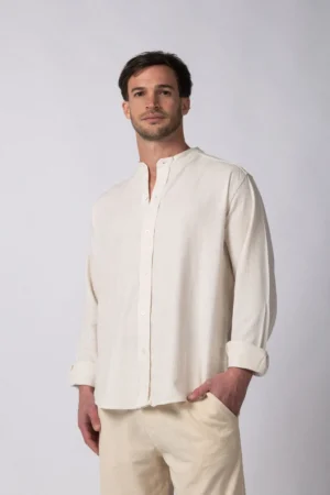 CAMISA MANGA LARGA MAO LINO DEKO CRUDO