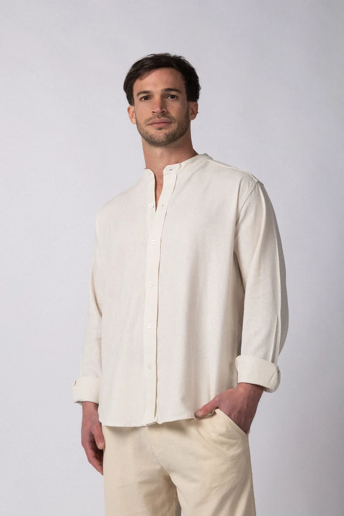 CAMISA MANGA LARGA MAO LINO DEKO CRUDO
