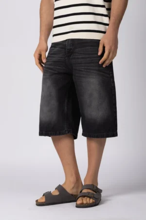 BERMUDA JEAN BAGGY DRAW NEGRA