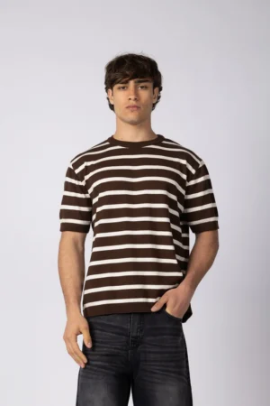 REMERA TEJIDA KROSS CHOCO