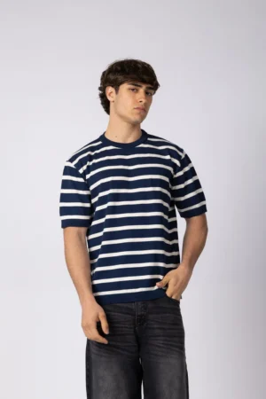 REMERA TEJIDA KROSS NAVY